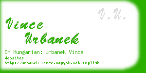 vince urbanek business card